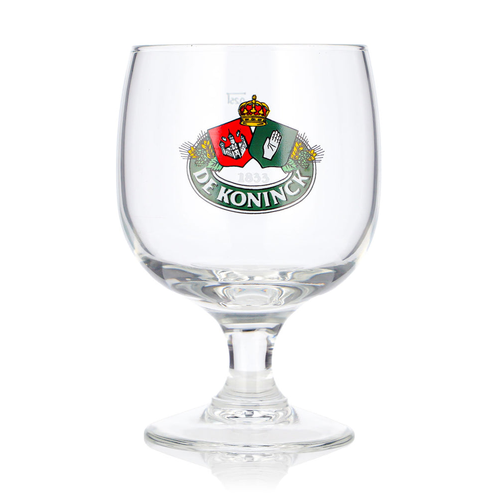 De Koninck Bier Glas 0,25l Tulpe grünes Logo Bierglas Pokalglas Biertulpe Nosing