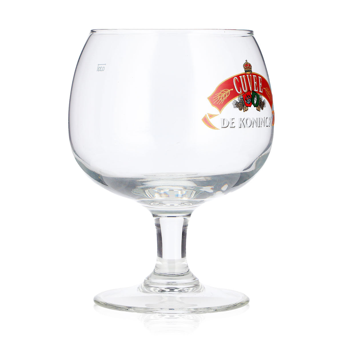 De Koninck Bier Glas 0,33l Tulpe rotes Logo Cuvee Bierglas Pokalglas Biertulpe – Ansicht 2
