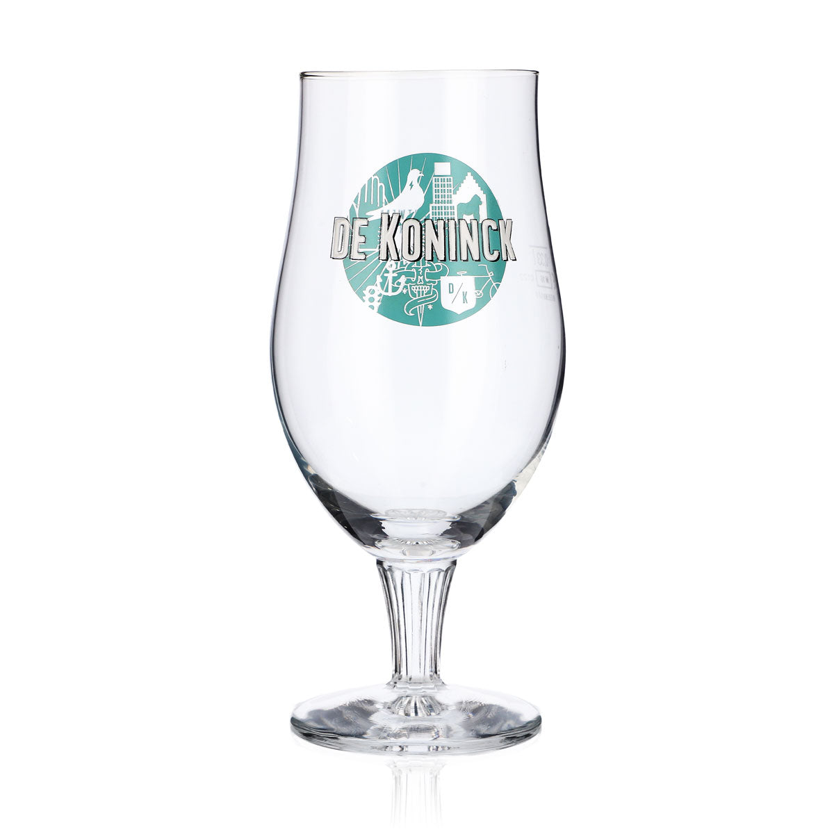 De Koninck Bier Glas Pokalglas Gläser 0,33l Pokal Craftbier grünes Logo