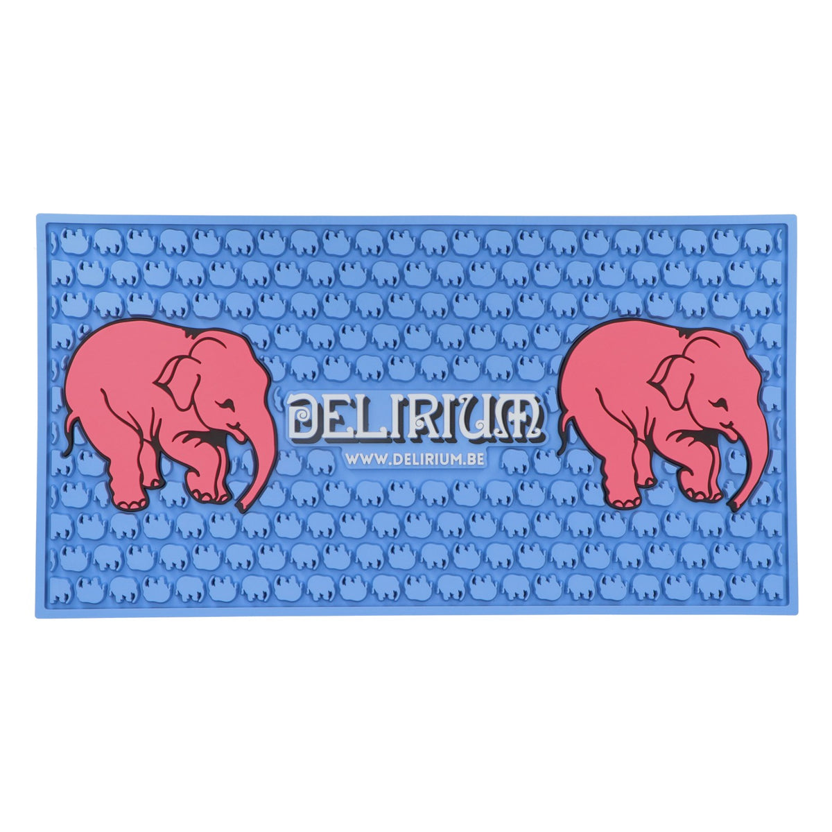 Delirium Bier Barmatte Tresenmatte Abtropfmatte Barzubehör 42x22 cm Blau