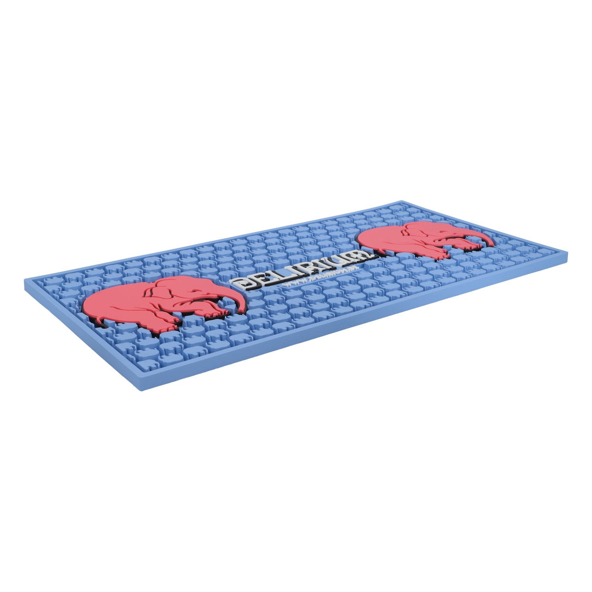 Delirium Bier Barmatte Tresenmatte Abtropfmatte Barzubehör 42x22 cm Blau – Ansicht 3