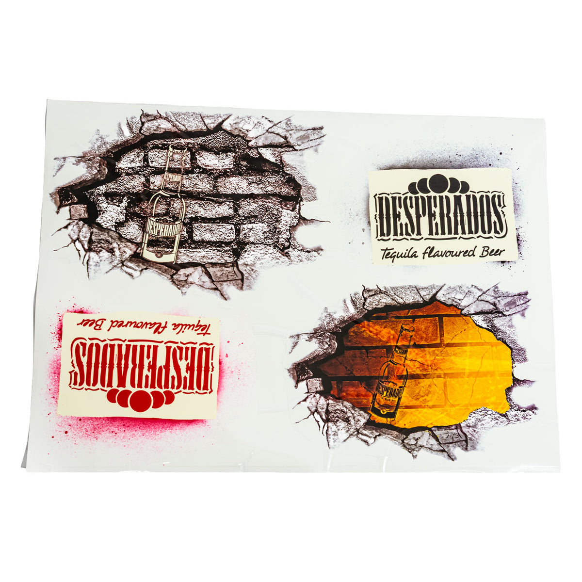 Desperados Bier Aufkleber Set Wandaufkleber Deko Wall Sticker Weiß – Ansicht 5