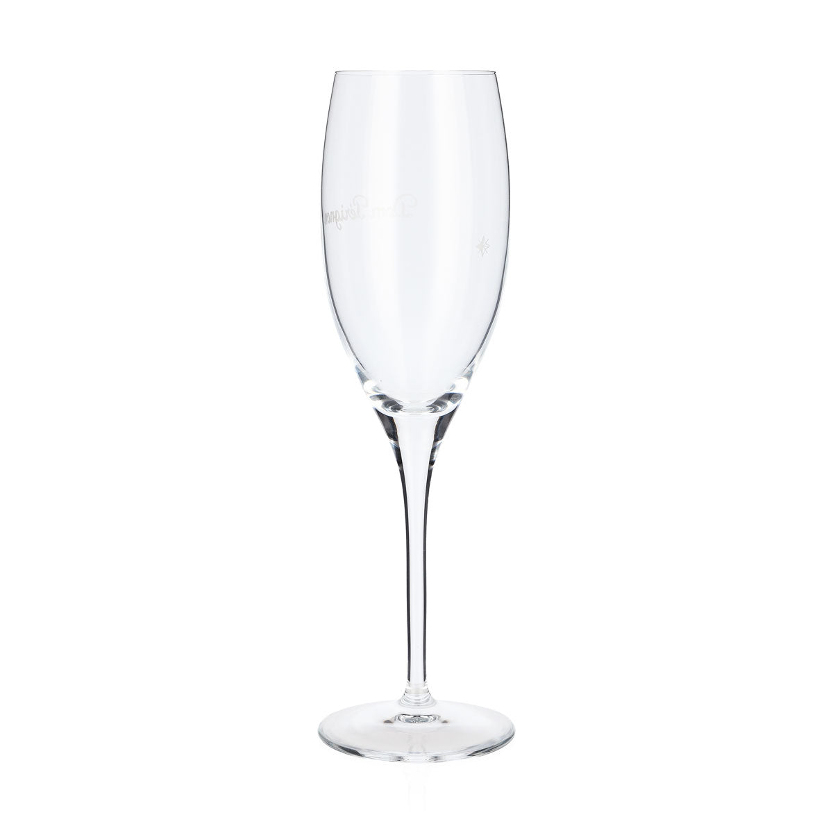 Dom Perignon Champagner Glas 0,24l Flöte Schriftzug & Stern Rückseite – Ansicht 3
