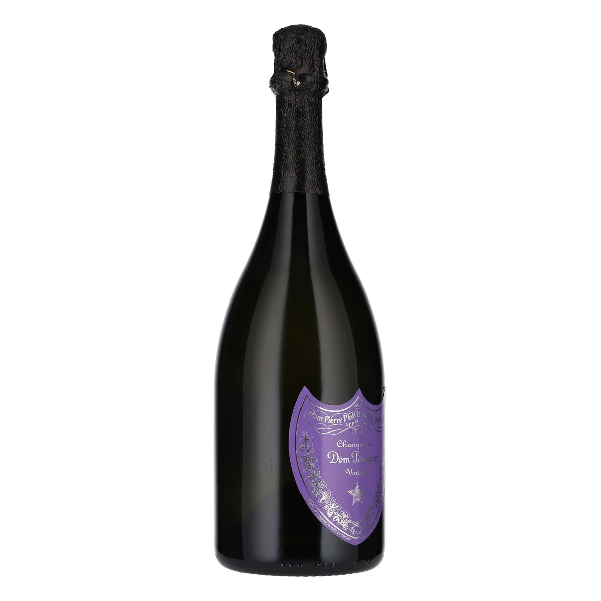 Dom Perignon Champagner Showflasche 0,75l leer Vintage neu Glas lila – Ansicht 2