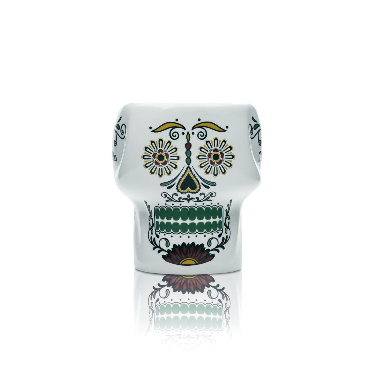 Don Julio Tequila Glas Ton Becher Steingut Gläser Totenkopf grün Totenfest Skul
