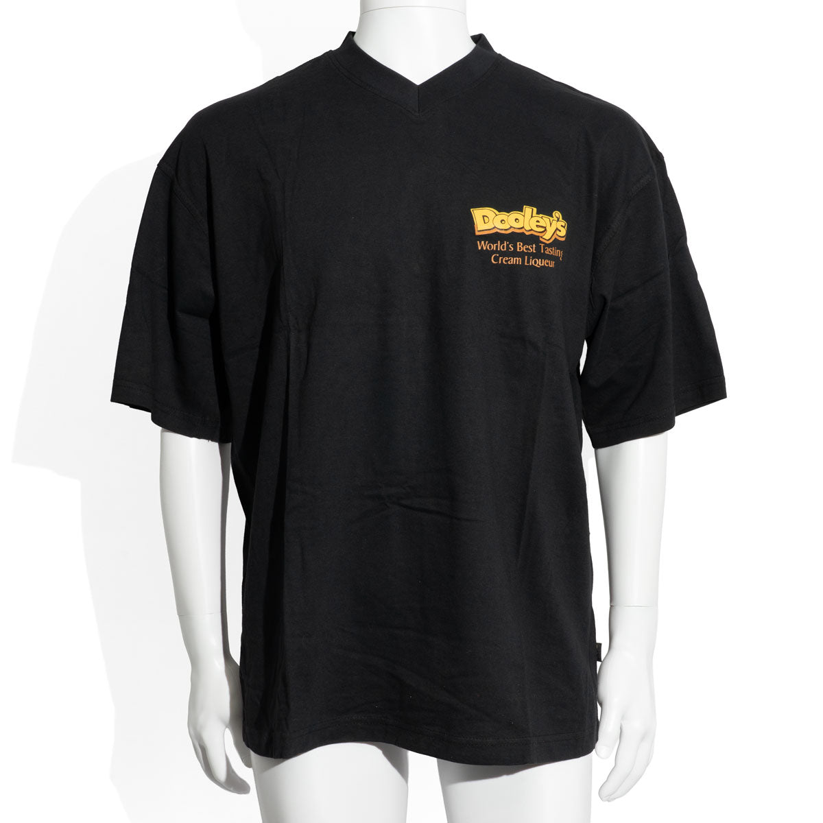 Dooleys Gold T-Shirt V-Ausschnitt schwarz "Worlds best tasting" Größe L