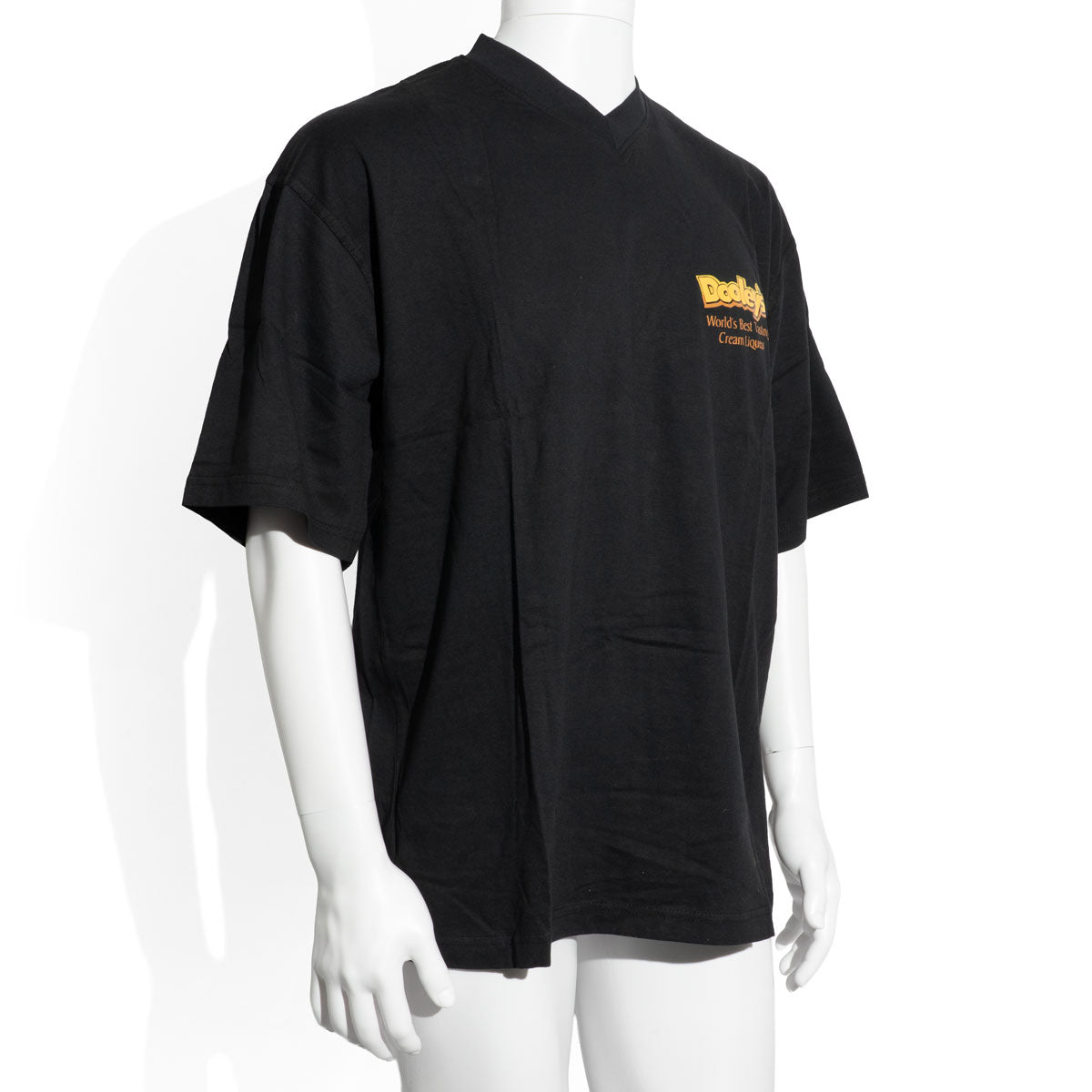 Dooleys Gold T-Shirt V-Ausschnitt schwarz "Worlds best tasting" Größe L – Ansicht 2