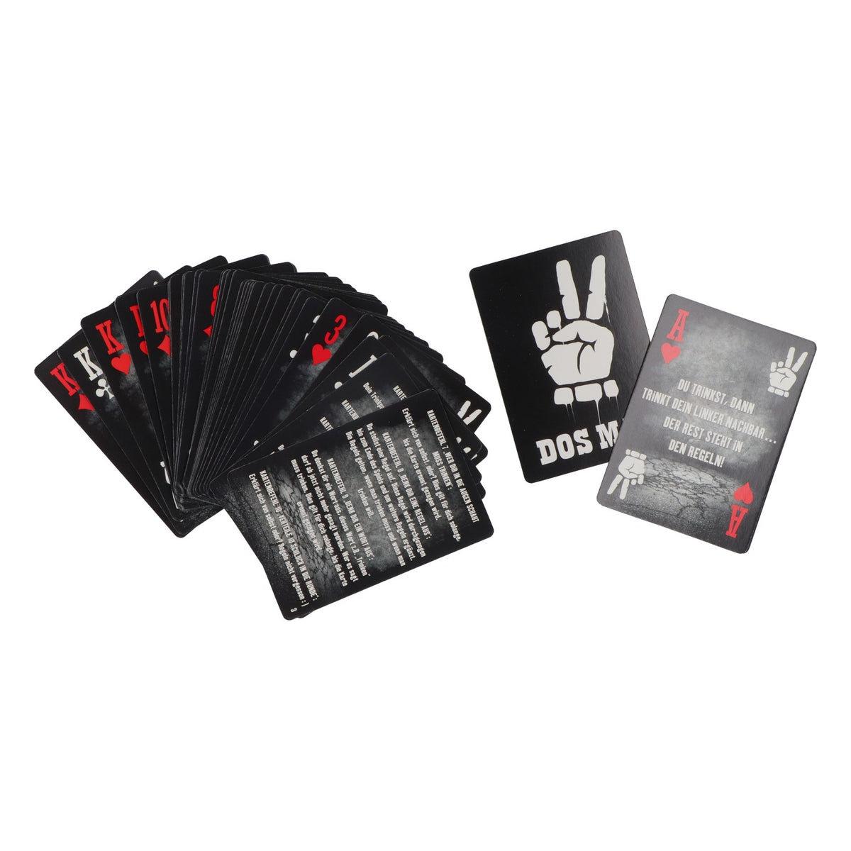 Dos Mas Likör Kartenspiel Trinkspiel Spieleabend Shot Commander Skatkarten Schwarz – Ansicht 4