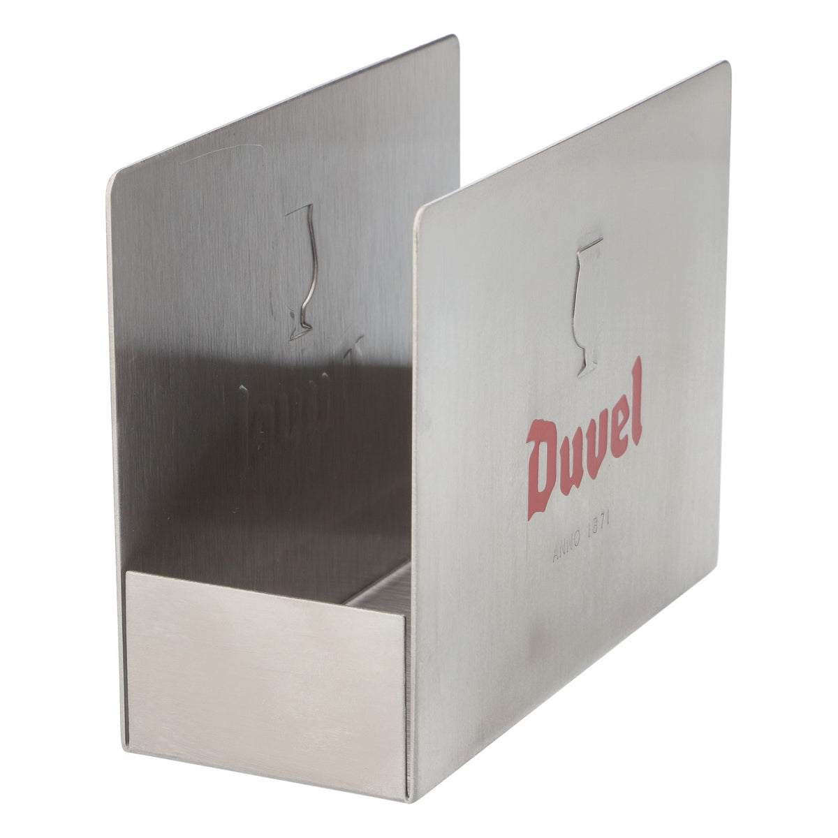 Duvel Bier Metall Bierdeckelhalter Bierdeckelständer Silber – Ansicht 4