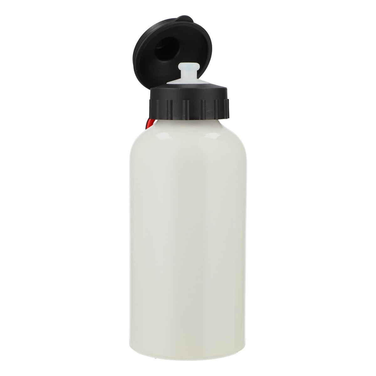 Edelstahl Isolierflasche Trinkflasche Outdoorflasche mit Karabiner weiß – Ansicht 3