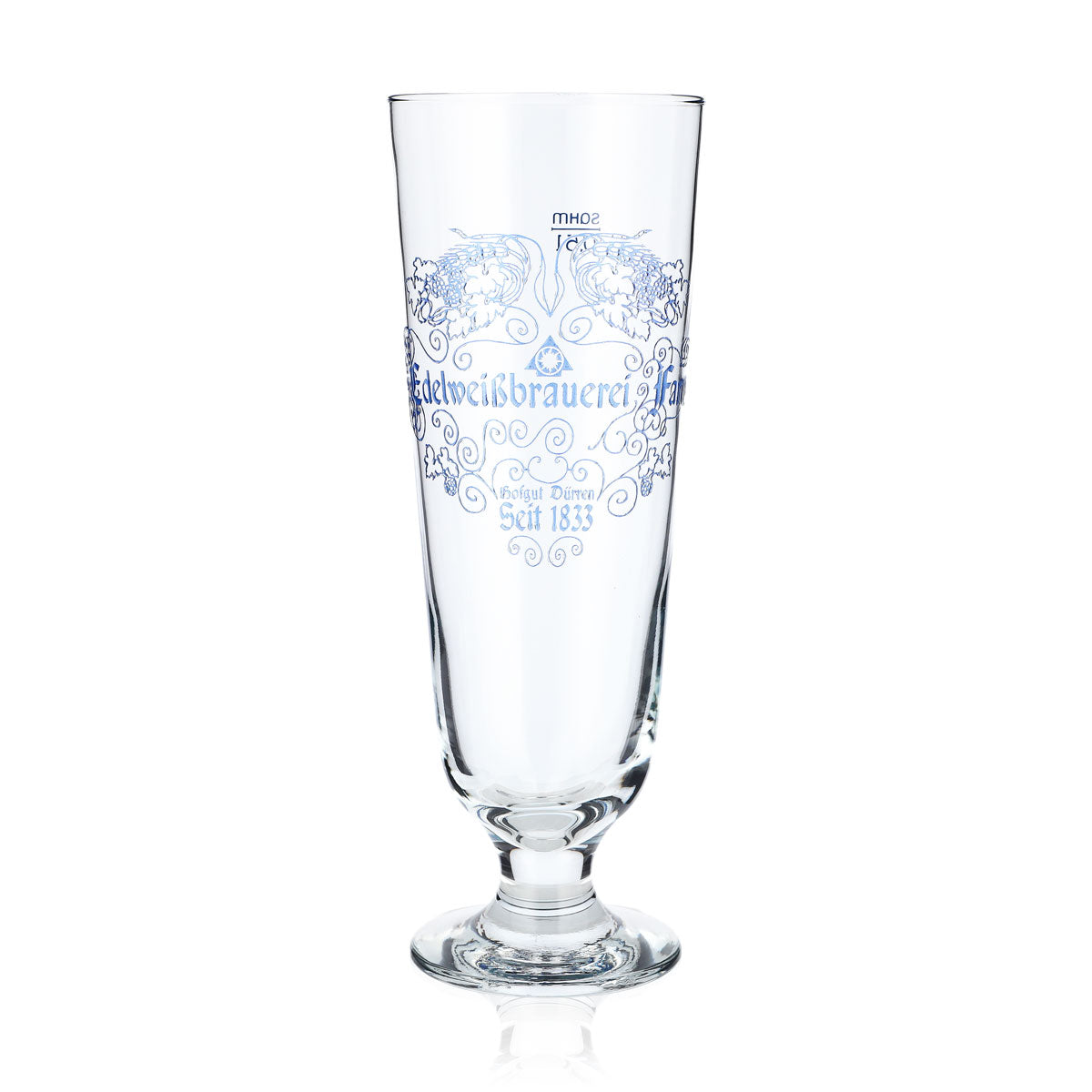 Edelweißbrauerei Bier Glas Glaser 0,5l Biergläser Pokal Sahm Antik