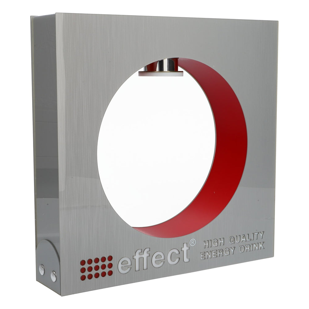 Effect Energy Leuchtreklame Viereckig LED inkl. Netzteil Silber die schwebene Flasche Magnet