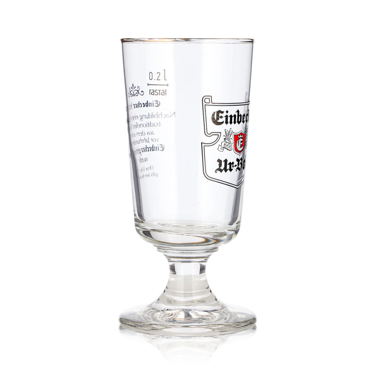 Einbecker Bier Glas 0,2l Kelch Urbock Exclusiv Goldrand Rastal – Ansicht 2