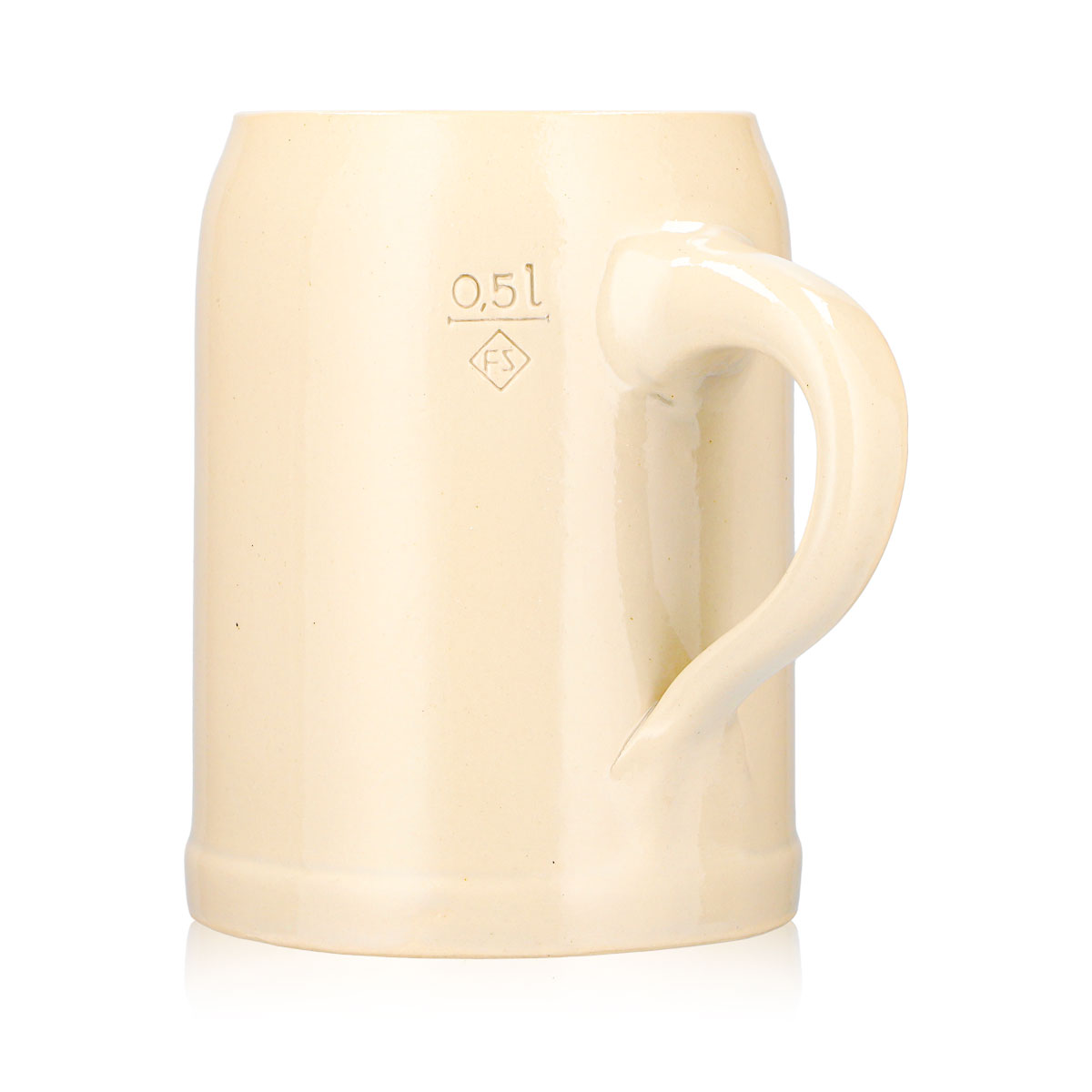 Eku Bier Glas 0,5l Tonkrug Echt Kulmbacher Ton – Ansicht 5