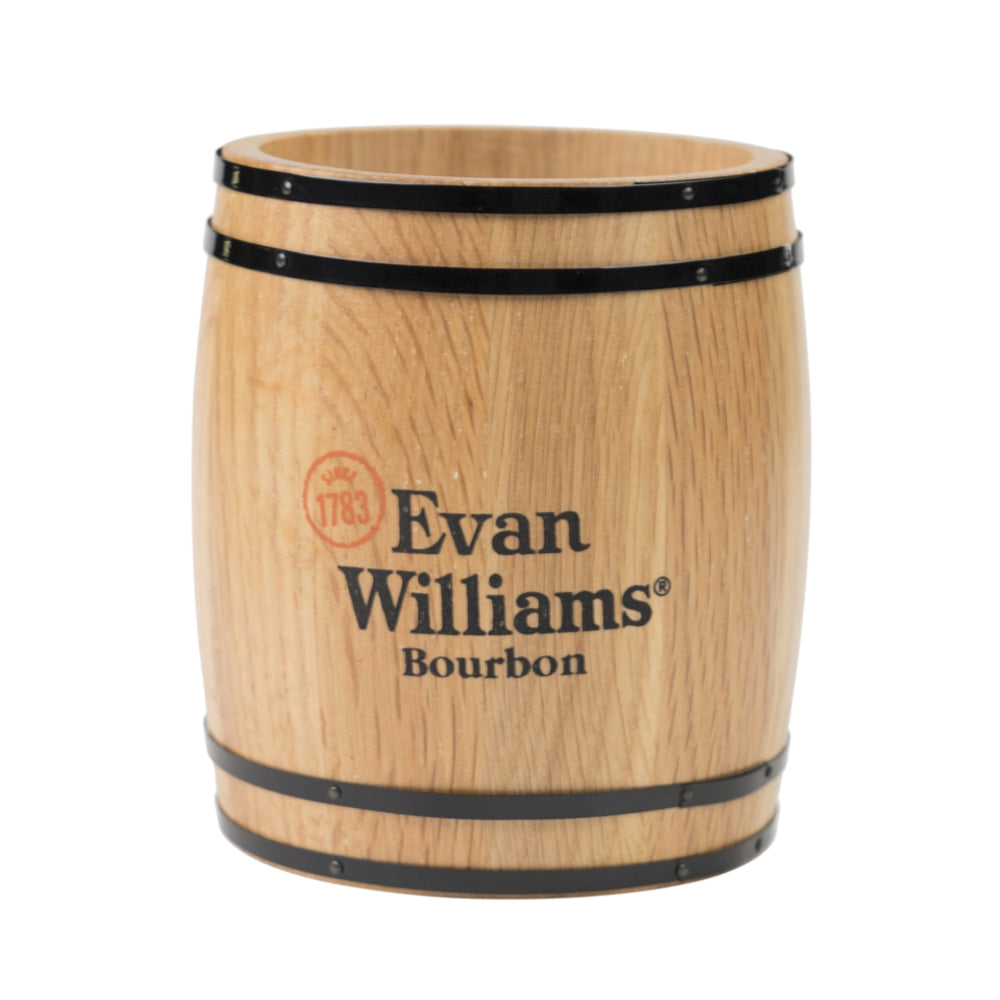 Evan Williams Whiskey Besteckkasten Fass Braun Holz Gastro Halter Tischbutler