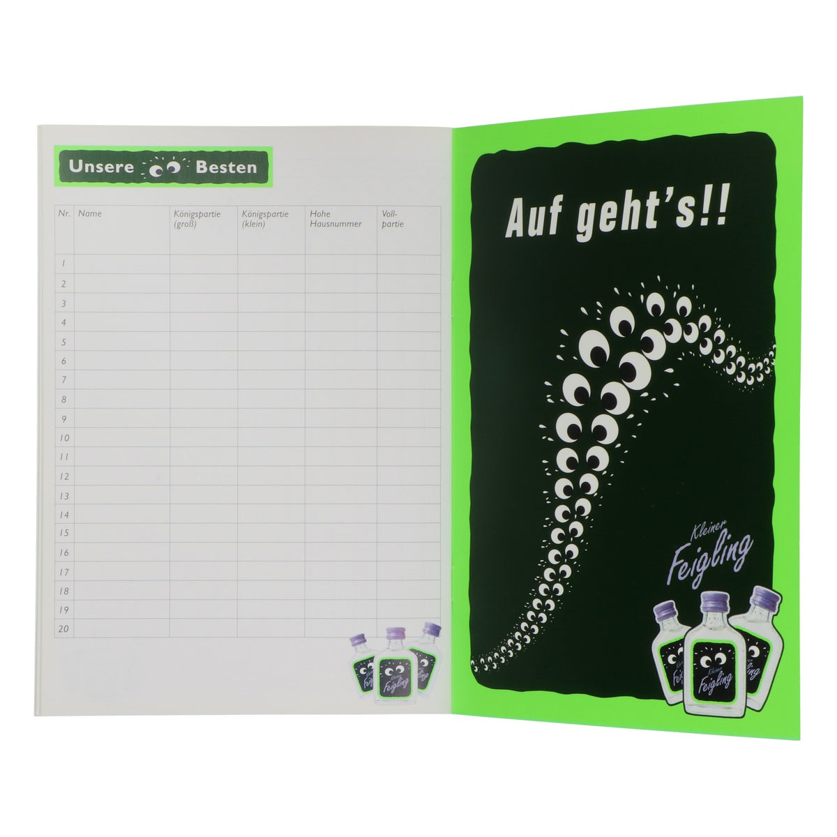 Feigling Likör Buch Kegelbuch Spielebuch "Alle Neune feiern" – Ansicht 5