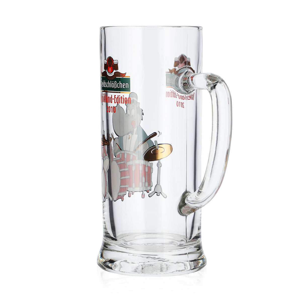 Feldschlösschen Bier Glas 0,3l Bierkrug Jubiläums-Seidel 2010 Dixieland-Edition – Ansicht 4