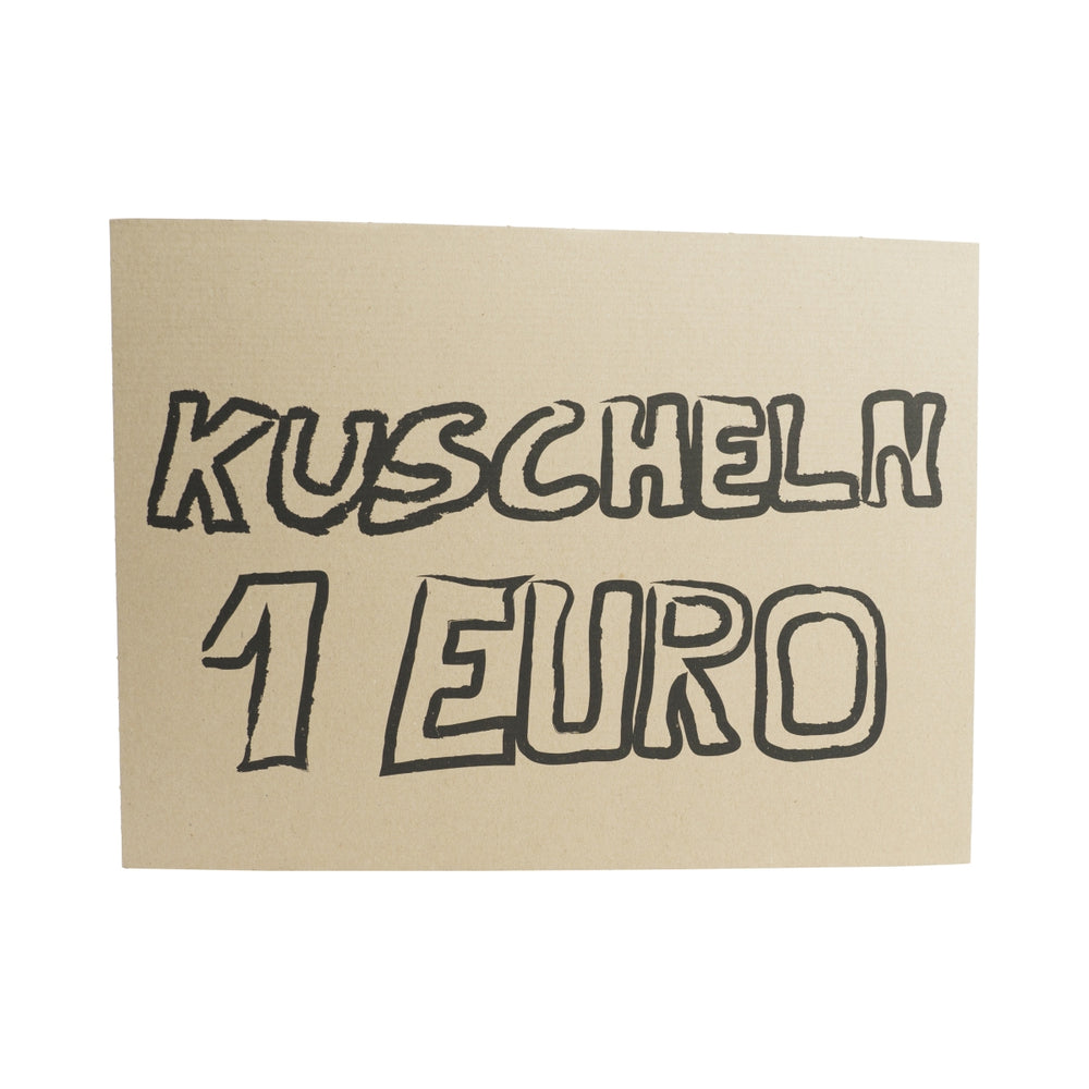 Ficken Likör Papp Schild Kuscheln 1€ Festival Wand Tafel Party Gag Camping Sign