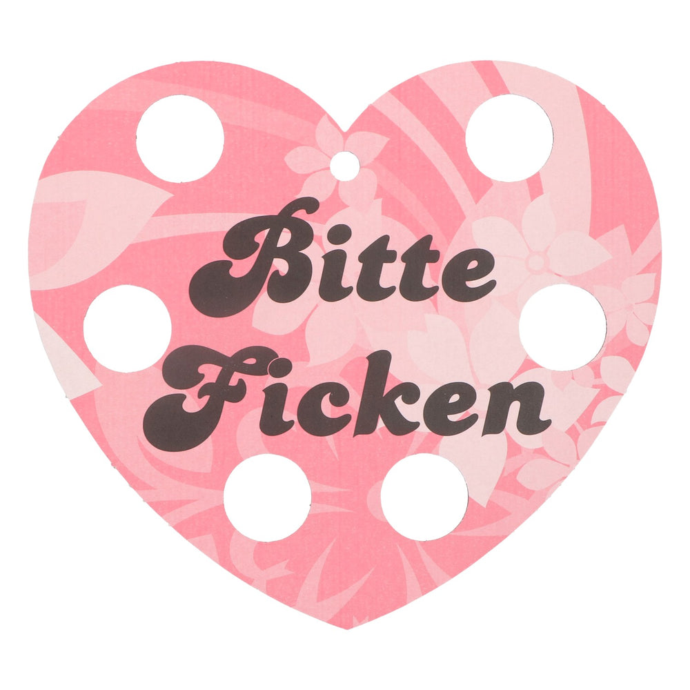 Ficken Shothalter Herzform Rosa Bitte Ficken Papier Schild Tablett Pappe