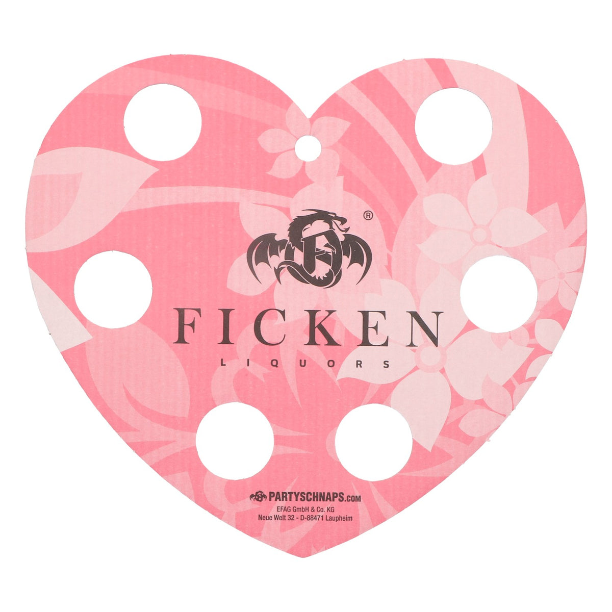 Ficken Shothalter Herzform Rosa ich liebe mich Papier Schild Tablett Pappe – Ansicht 2