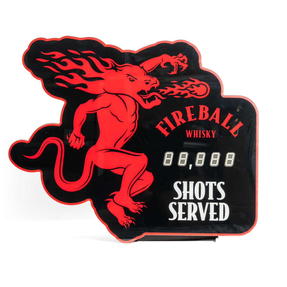 Fireball Leuchtreklame LED Wallsign Wandschild Shots served Counting Bardeko – Ansicht 2