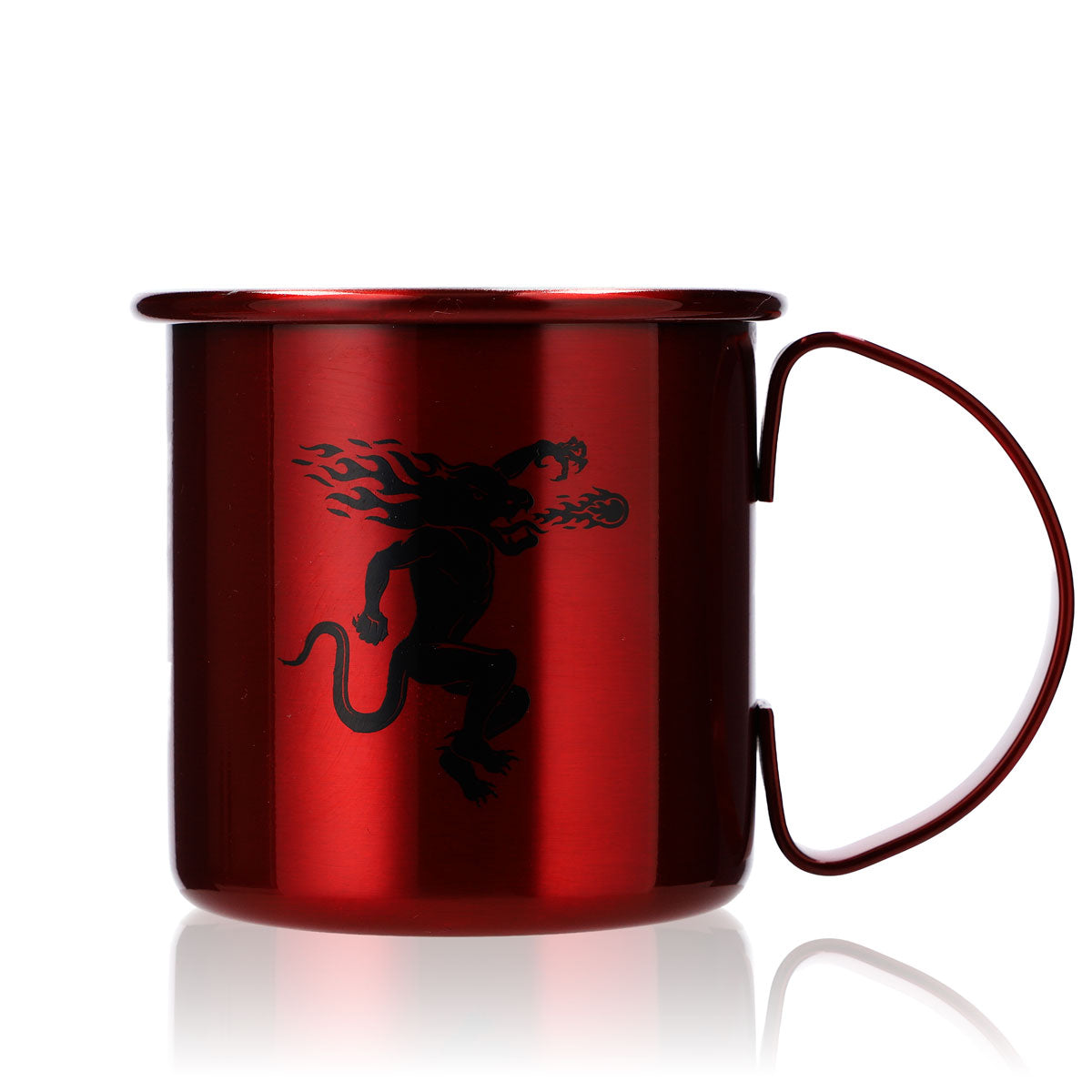 Fireball Whisky Glas Edelstahltasse 0,46l Becher Moskow Mule Rot