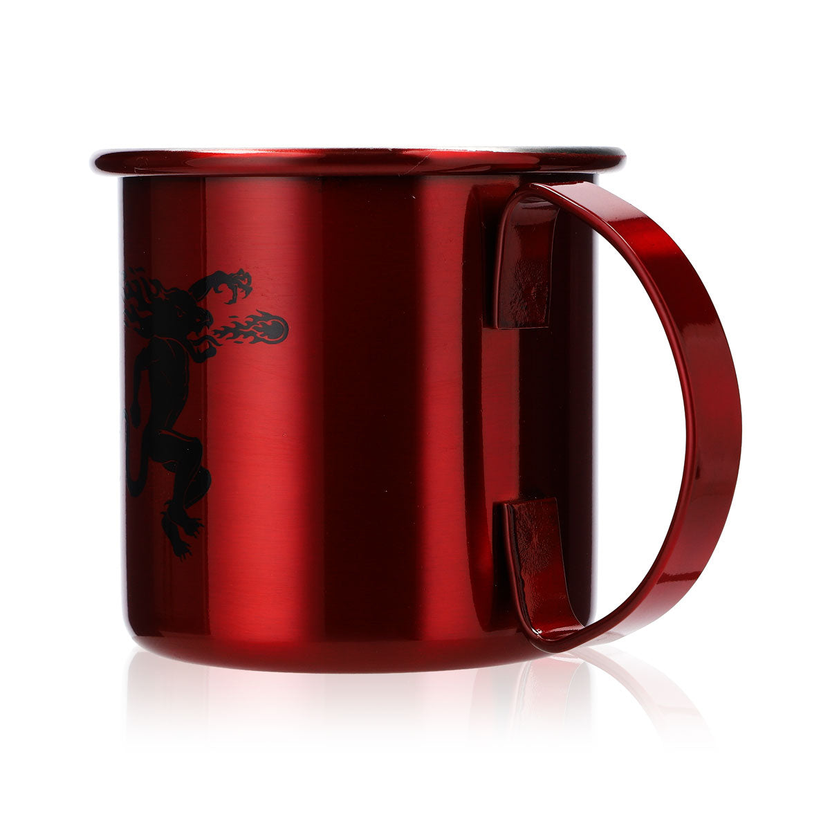 Fireball Whisky Glas Edelstahltasse 0,46l Becher Moskow Mule Rot – Ansicht 2
