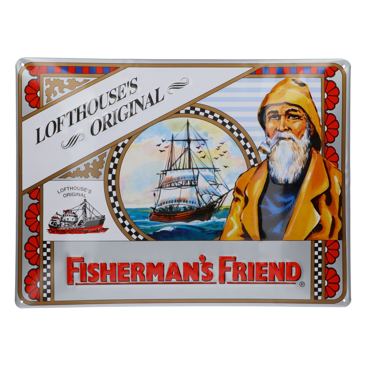 Fisherman´s Friend Kaugummi Blechschild Lofthouse´s Original 39,5x29cm