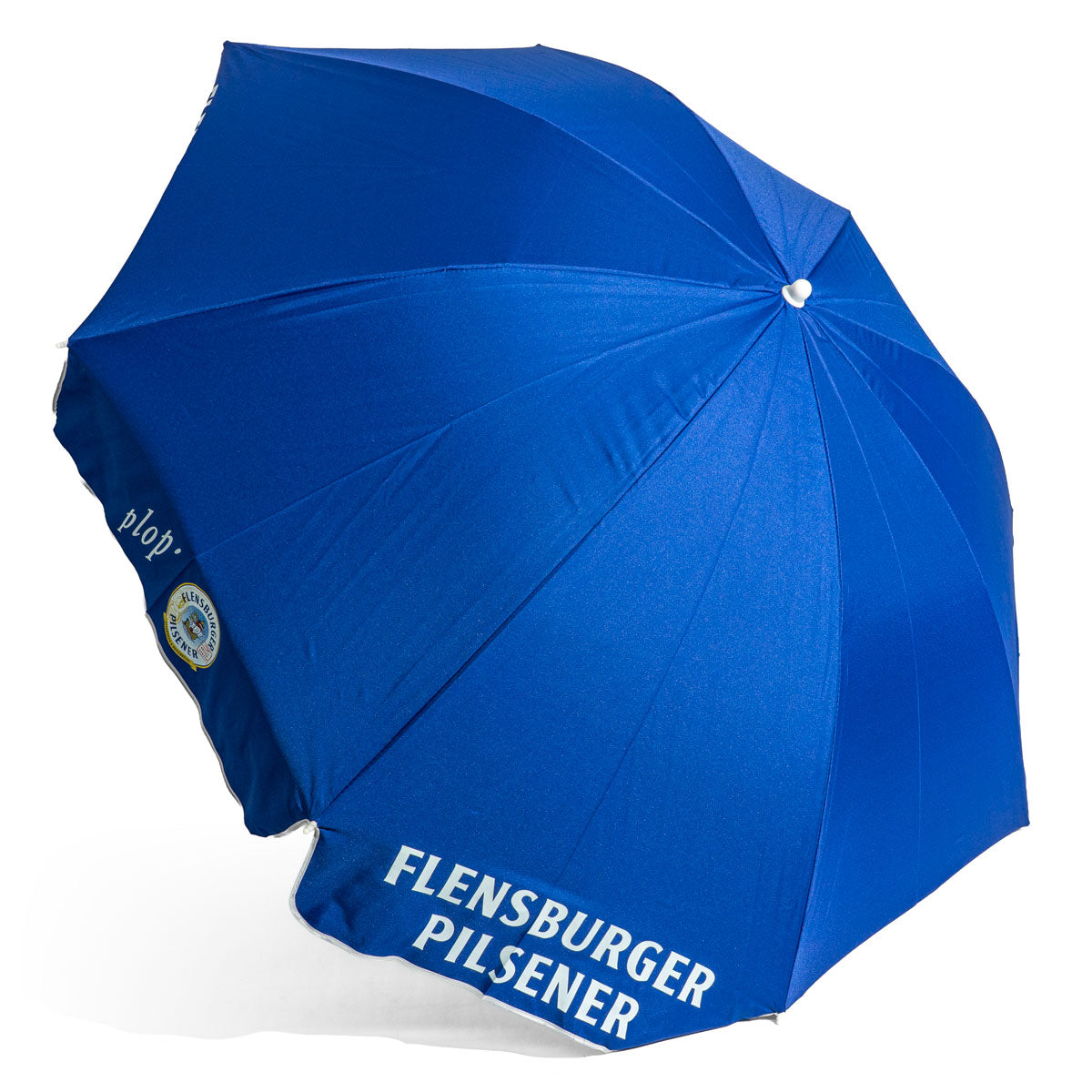 Flensburger Pilsener Sonnenschirm Ø2m Sonnenschutz "Plop" Blau Weiß – Ansicht 4