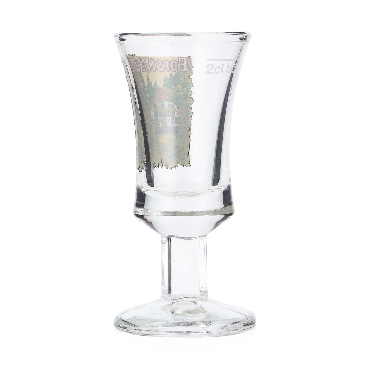 Forsthäusler Schnaps Glas 2cl Logo Haus Rittmeister hoch Stamper Böckling – Ansicht 3