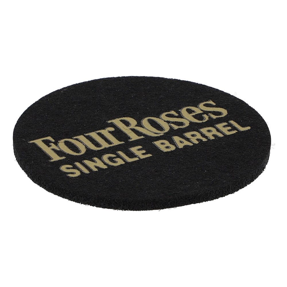 Four Roses Whiskey Filz Untersetzer Glasuntersetzer Schwarz 6,2cm Durchmesser "Four Roses Single Barrell"