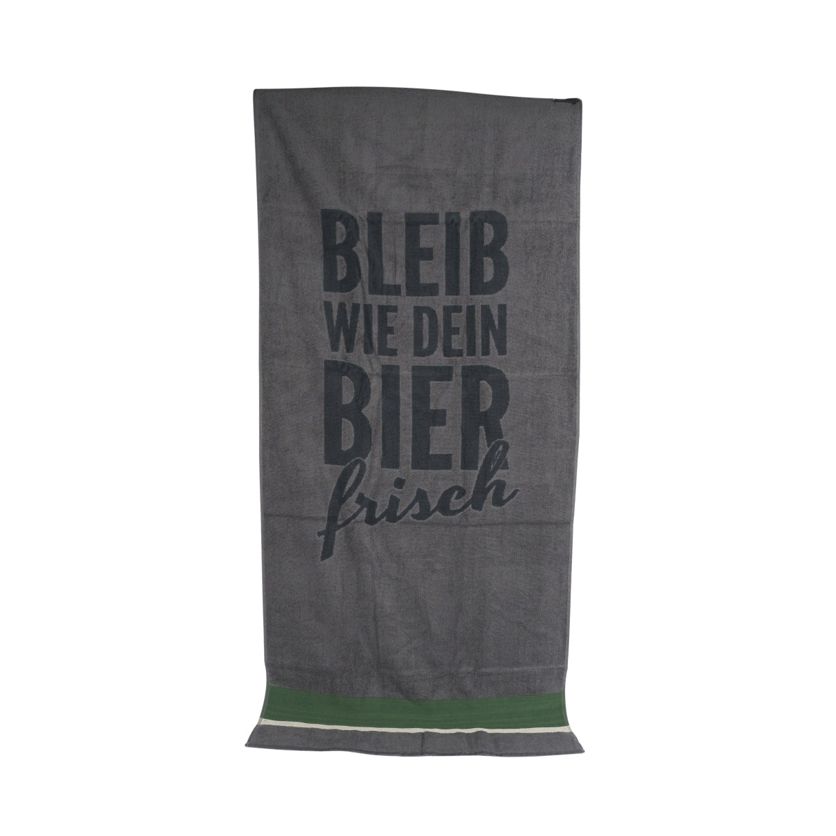 Freiberger Bier Handtuch 150x70cm Strand Badetuch Baumwolle grau Beachtowel – Ansicht 2