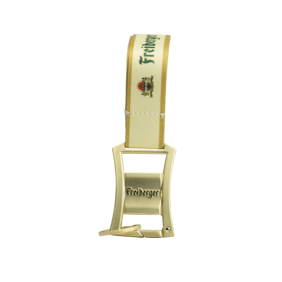 Freiberger Bier Schlüsselband + Flaschenöffner gold Opener Kronkorken Lanyard – Ansicht 2