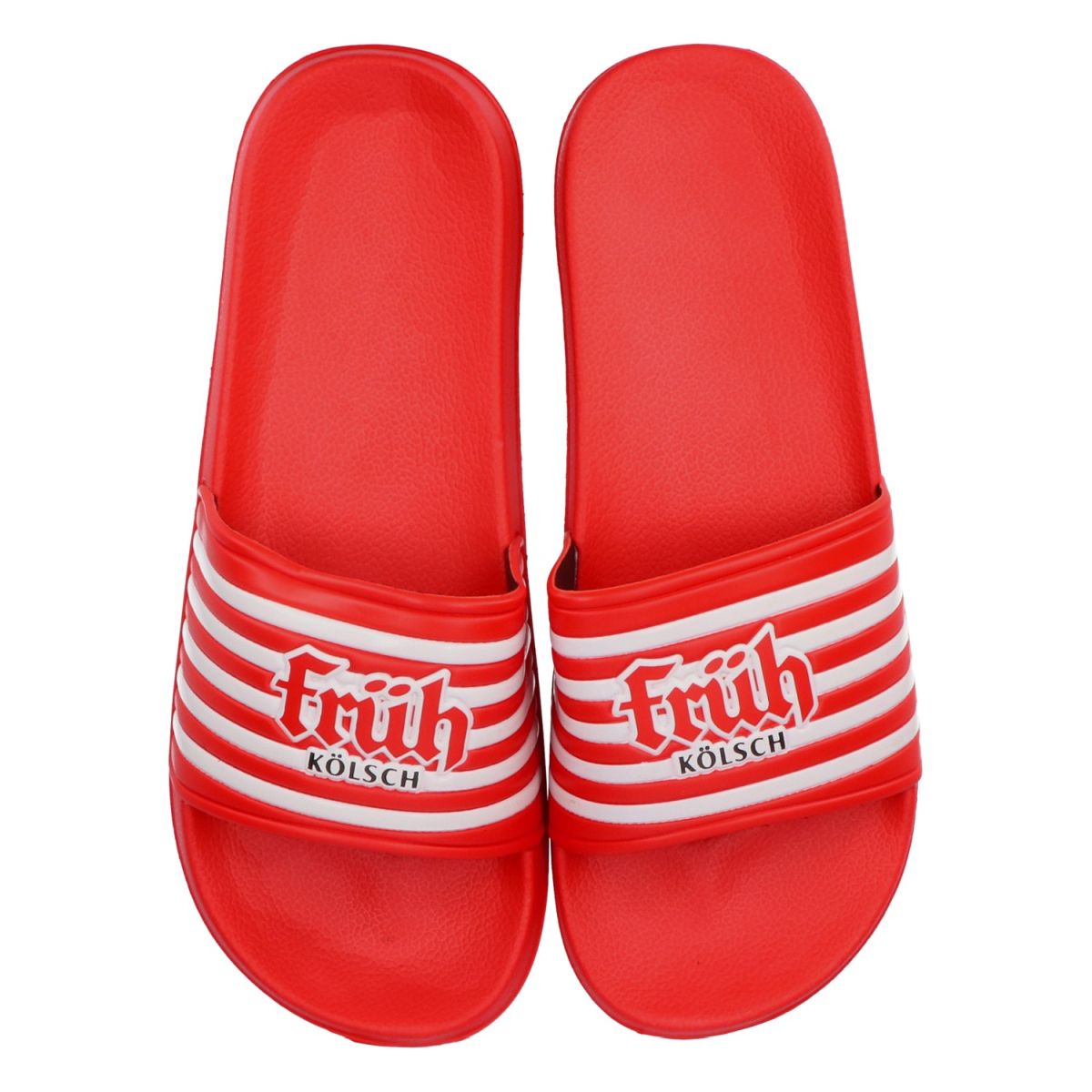 Früh Kölsch Badelatschen Größe 44/45 Rot Unisex Schlappen Slipper Hausschuhe