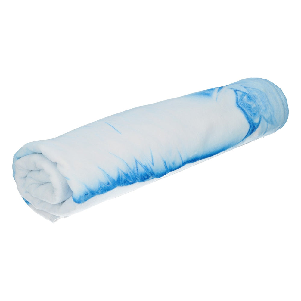 Fürst Bismarck Wasser Fleecedecke Flaschen Motiv weiß 176x71cm Kuscheldecke