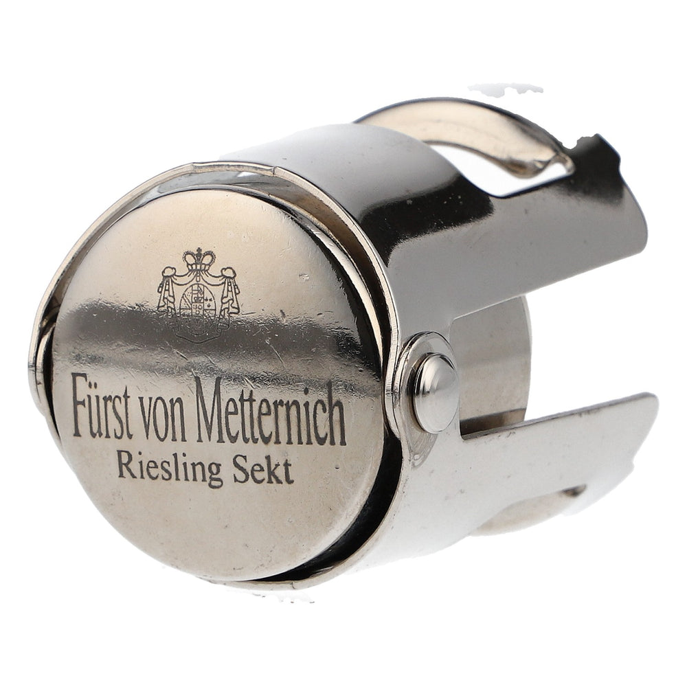 Fürst von Metternich Sekt Flaschenverschluss Edelstahl Silber Flaschendeckel