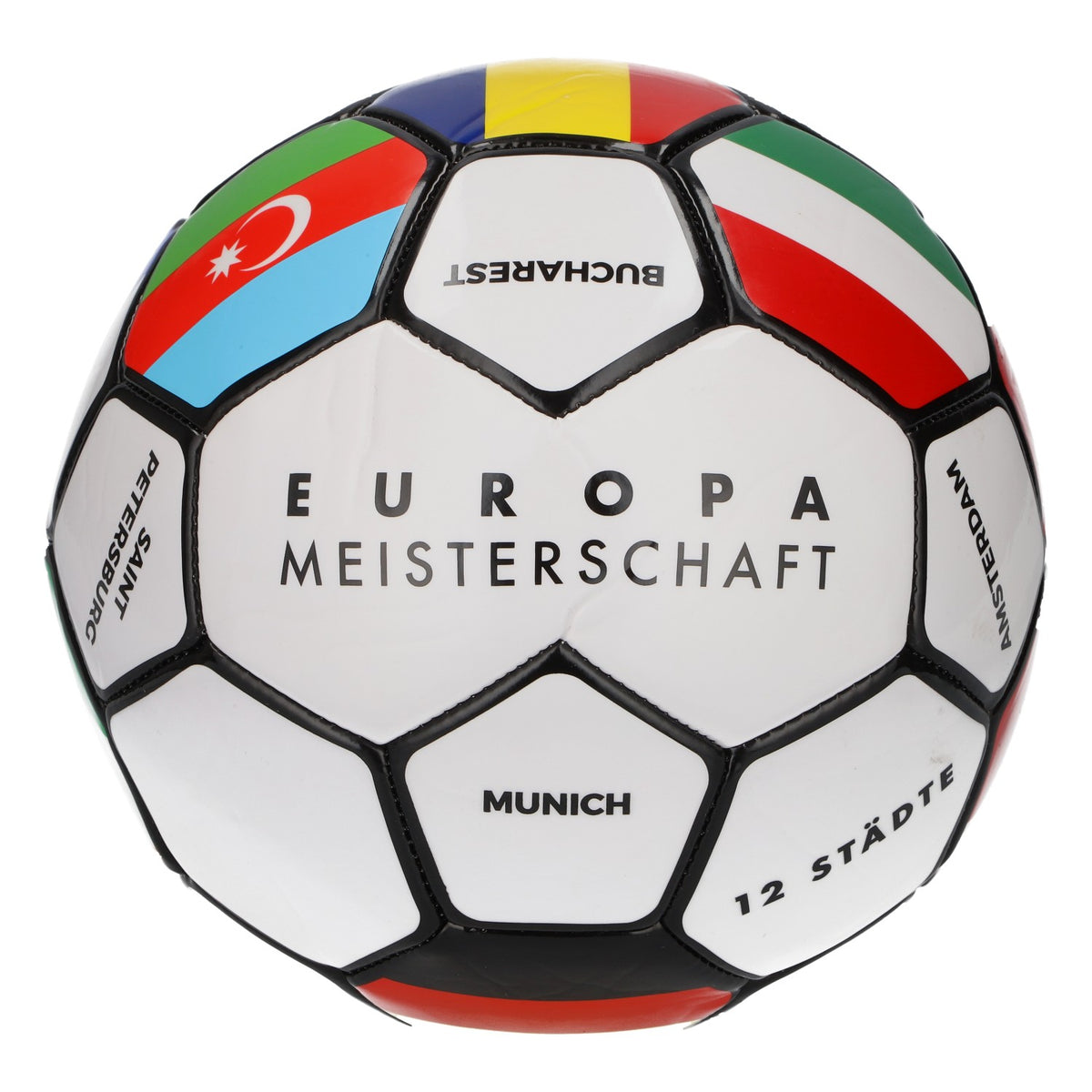 Fußball EM Fanball Fußball Europa Meisterschaft 12 Städte Weiß