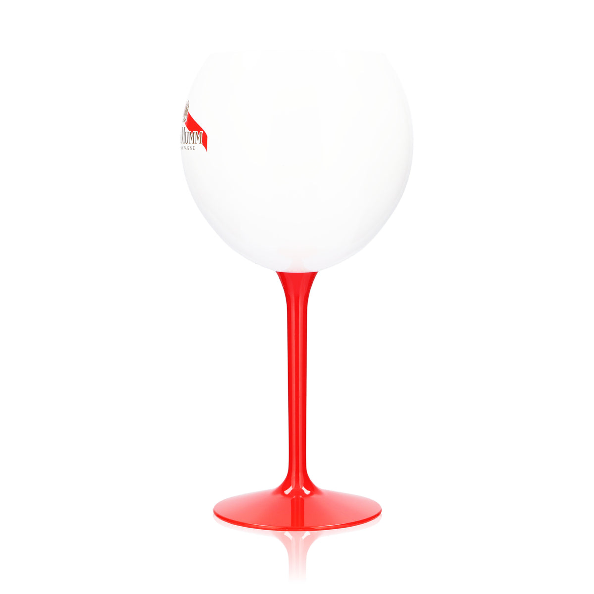 G.H. Mumm Sekt Acryl Glas 0,62l Ballonglas Champagner Weiß roter Stiel – Ansicht 4