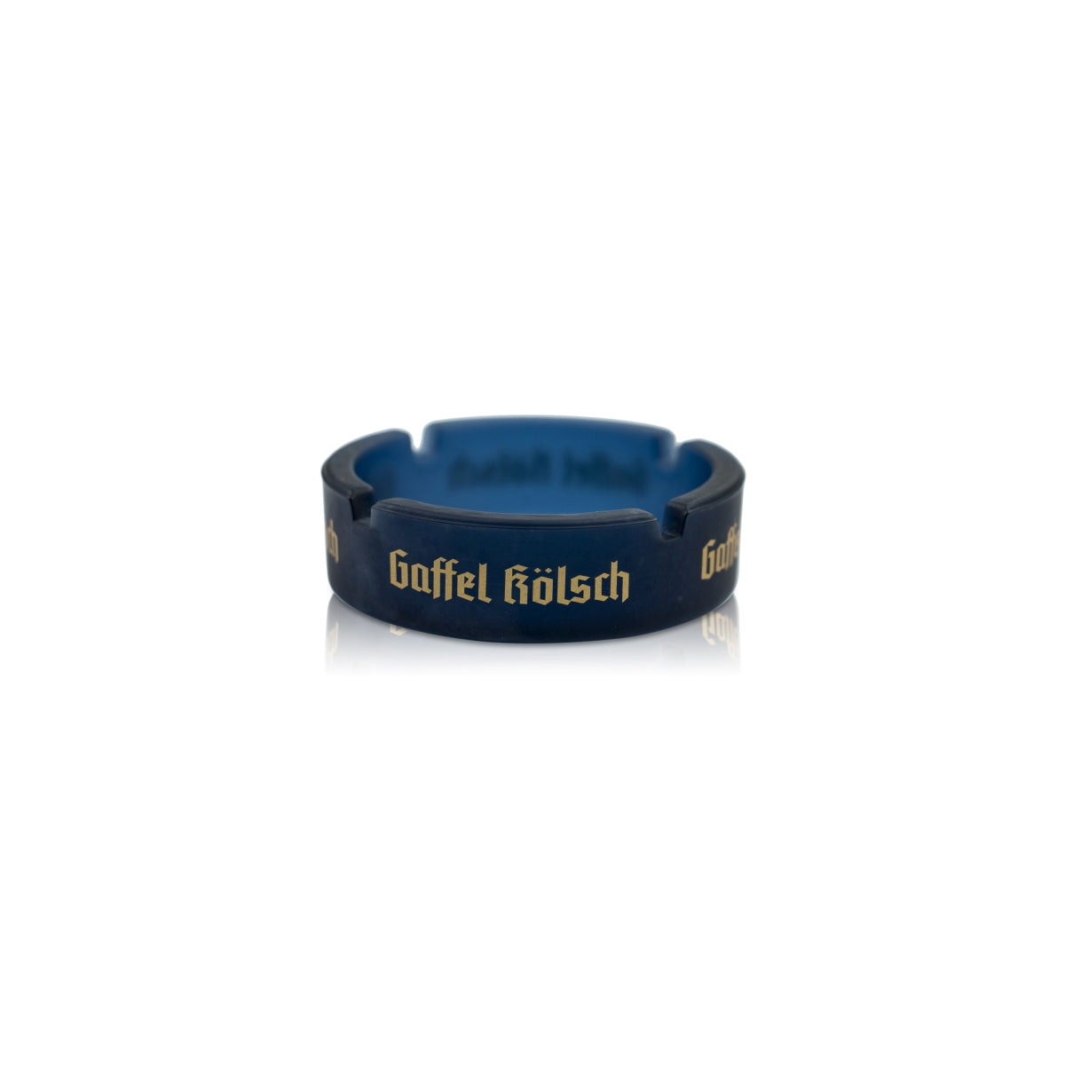Gaffel Bier Aschenbecher Blau Glas Gastro Ascher Zigaretten Outdoor Tisch Bar