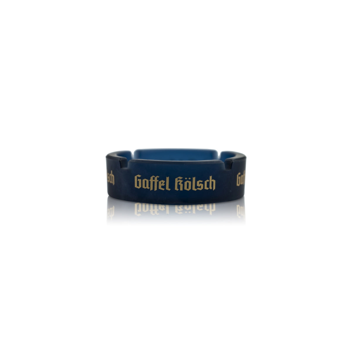 Gaffel Bier Aschenbecher Blau Glas Gastro Ascher Zigaretten Outdoor Tisch Bar – Ansicht 2