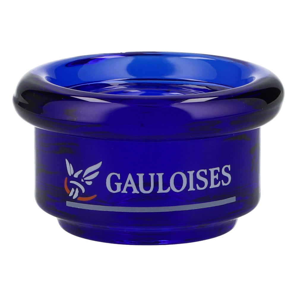 Gauloises Kerzenhalter Glas blau für Stabkerzen Kultobjekt Deko Retro