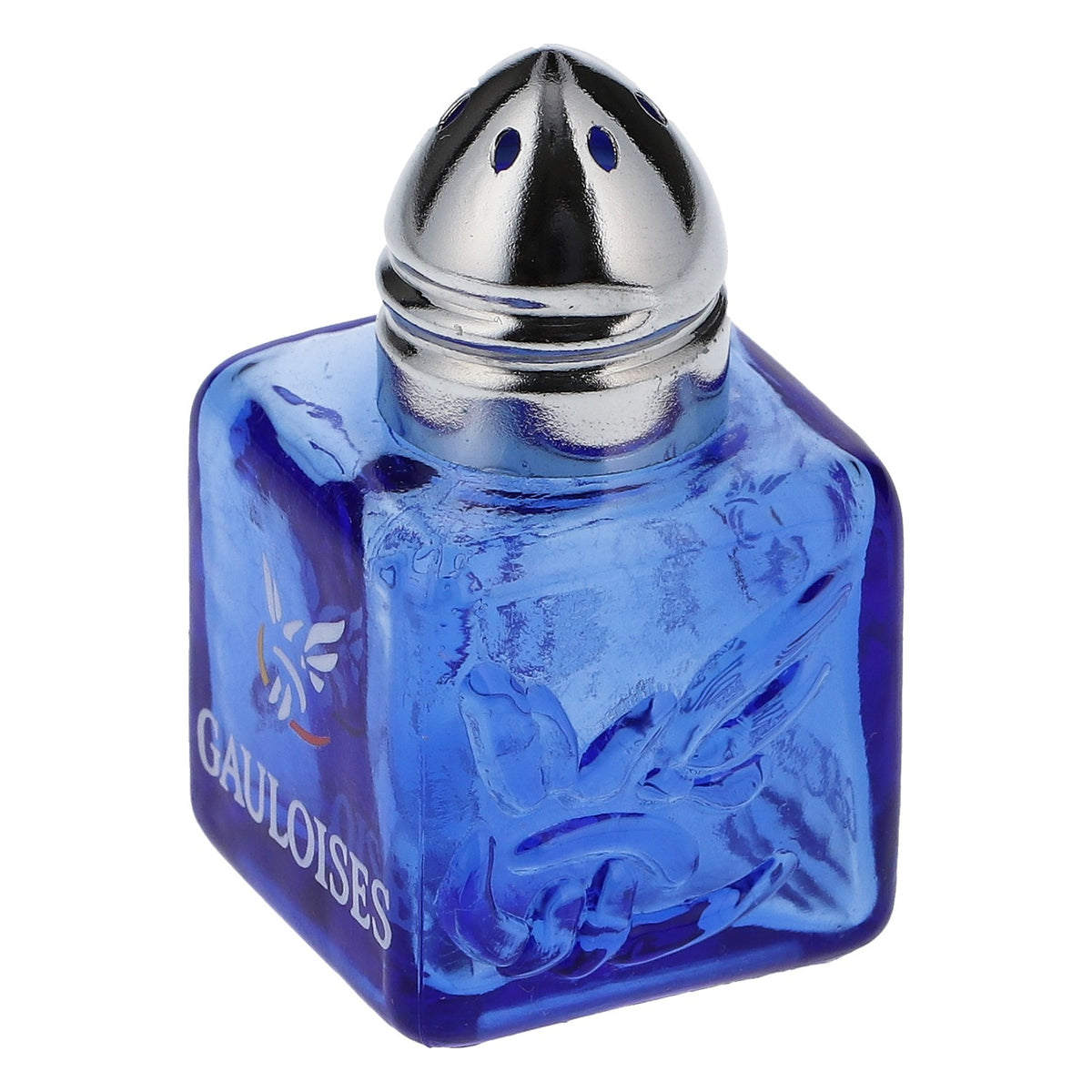 Gauloises Zigaretten Echtglas Mini-Salzstreuer Pfefferstreuer Blau 3x3x3 cm – Ansicht 2