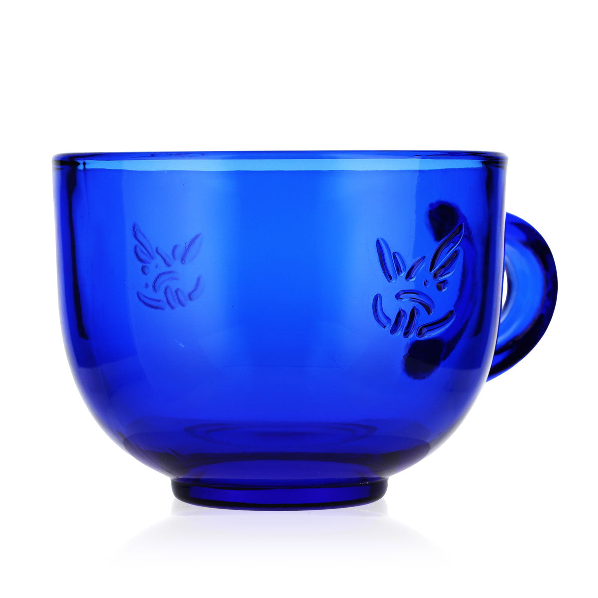 Gauloises Zigaretten Glas Kaffeebecher 0,4l Kaffetasse blaue Ausführung – Ansicht 2