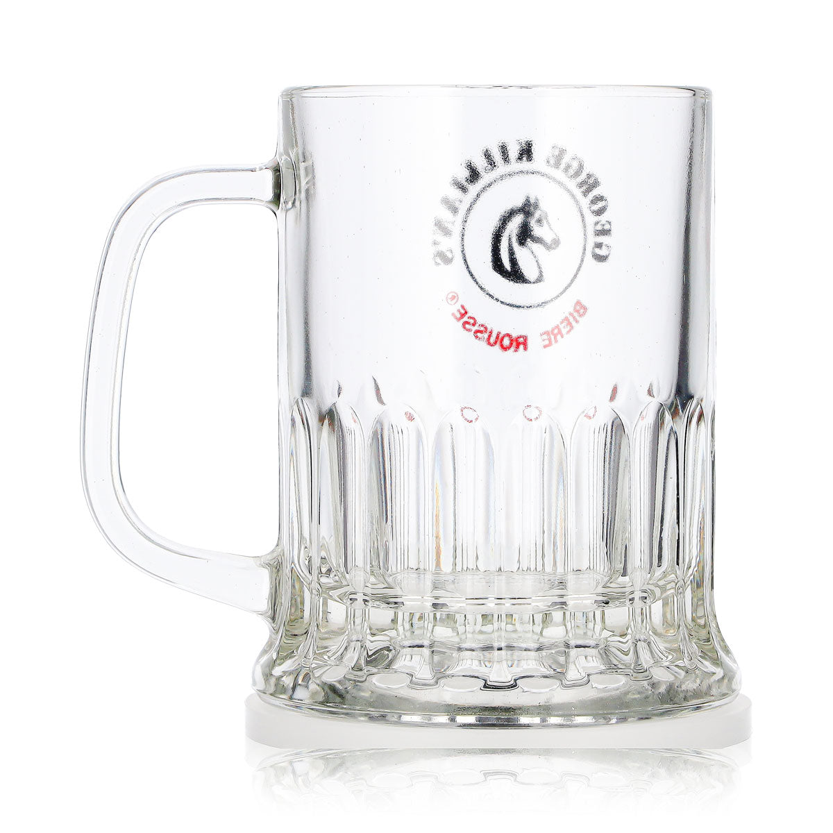 George Killian´s Bier Glas Krug 0,36l Biere Rousse Pferde Logo Relief – Ansicht 5