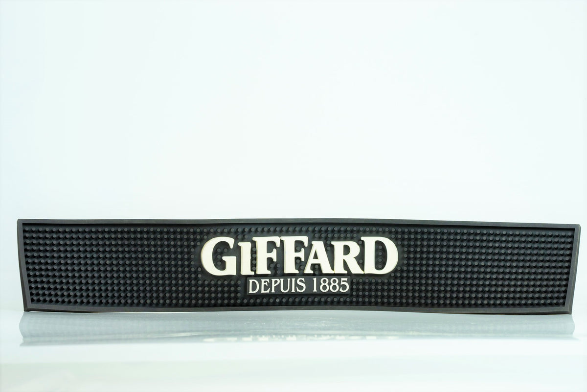 Giffard Mixer Barmatte Abtropfmatte Barzubehör schwarz mit weißer Schrift