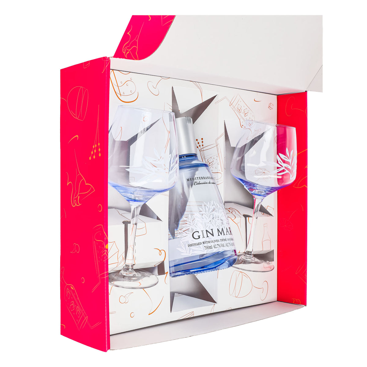 Gin Mare Geschenkset 0,7l 42,7% + Ballonglas Copa I Pink – Ansicht 5
