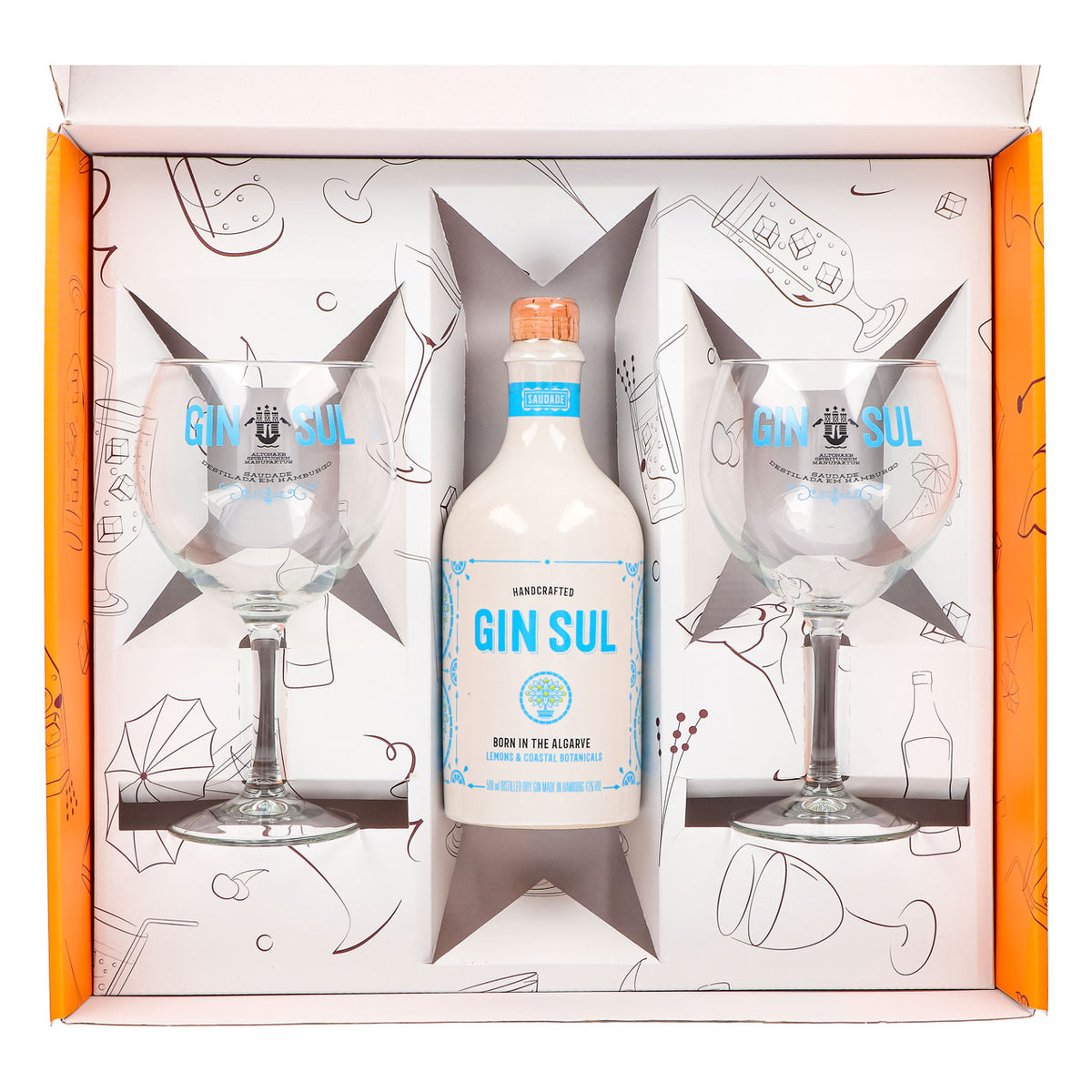 Gin Sul Geschenkset 0,5l 43,5% + Ballonglas I Orange – Ansicht 4