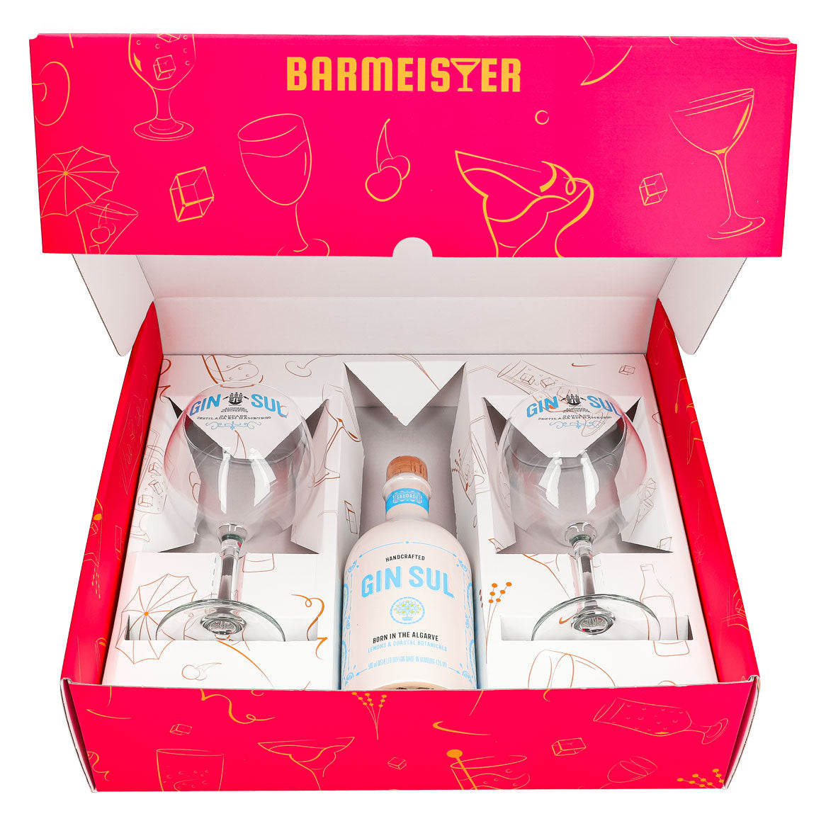 Gin Sul Geschenkset 0,5l 43,5% + Ballonglas I Pink – Ansicht 2
