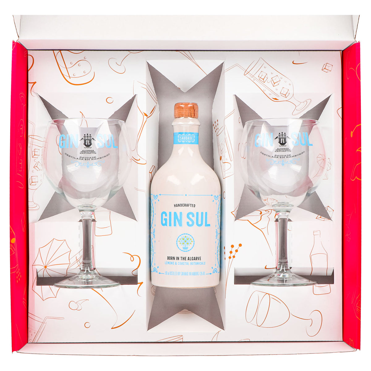 Gin Sul Geschenkset 0,5l 43,5% + Ballonglas I Pink – Ansicht 4