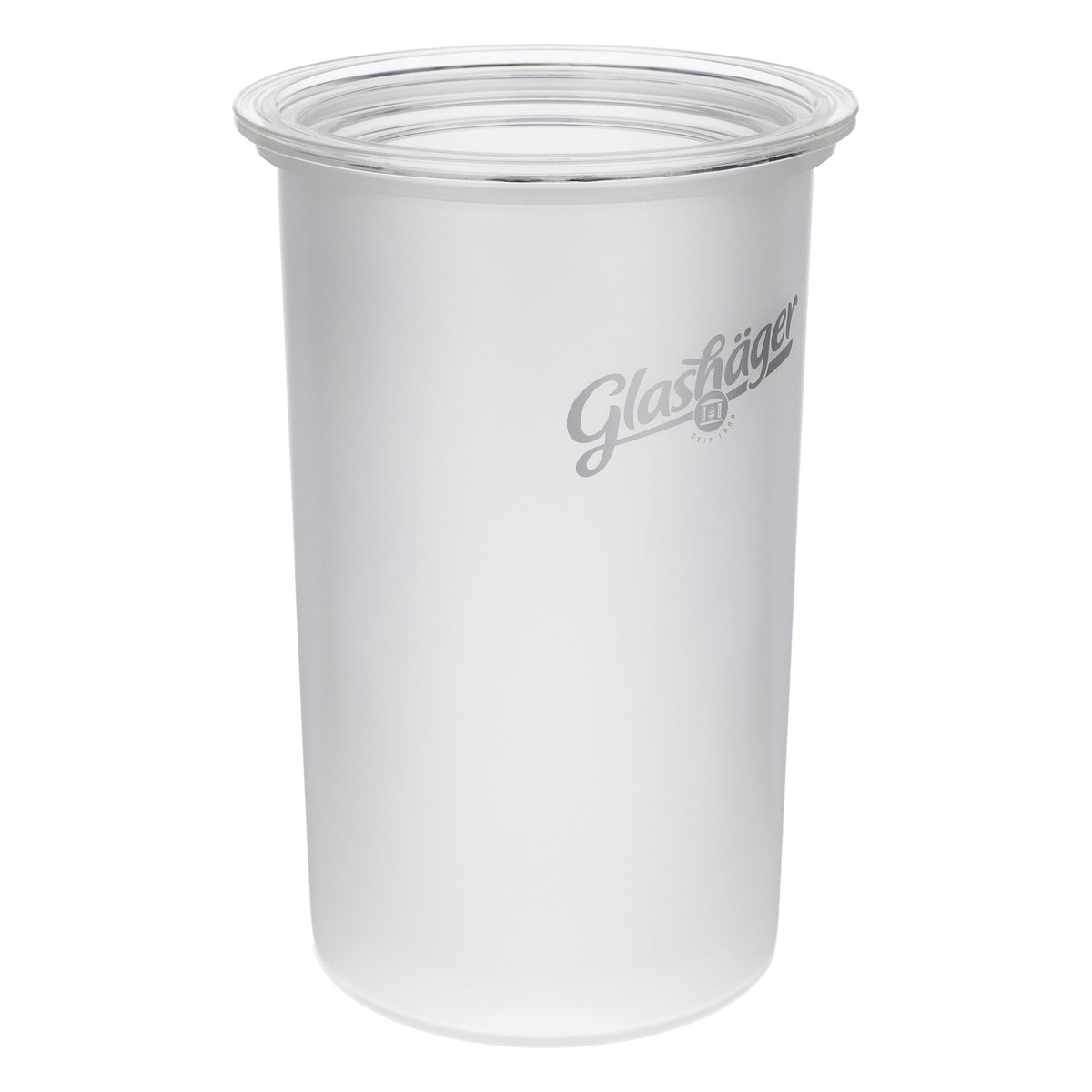 Glashäger Wasser Flaschenkühler Doppelwandig Acryl Milchglas Logo – Ansicht 3